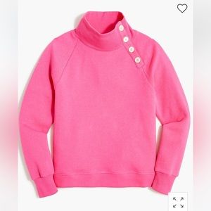 🆕 J. Crew Wide button-collar pullover sweatshirt in cloudspun fleece